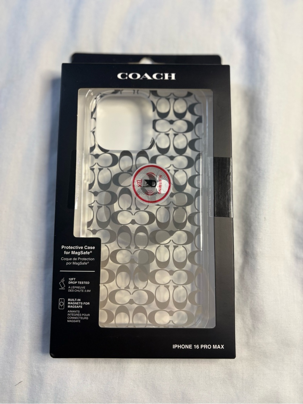 Coach Clear Signature iPhone 16 Pro Max Case - Gray/Transparent